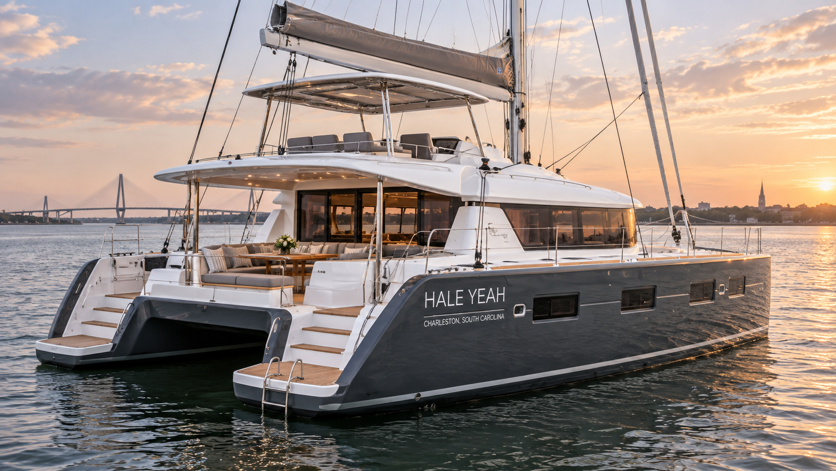 Aft cockpit and flybridge aboard HALE YEAH